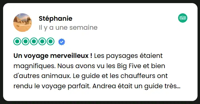 Avis de nos voyageurs 4